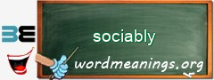 WordMeaning blackboard for sociably